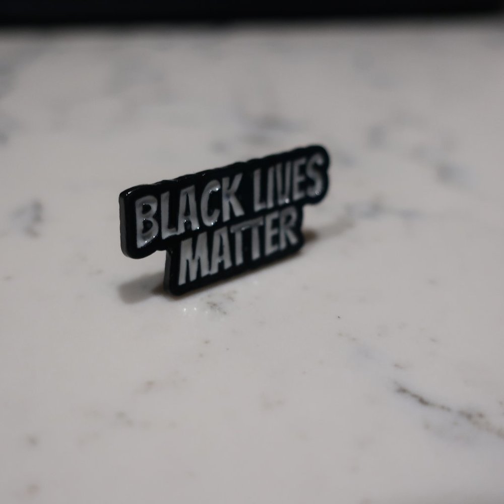 Black Lives Matter Lapel Pin Stand Together Raised Pin